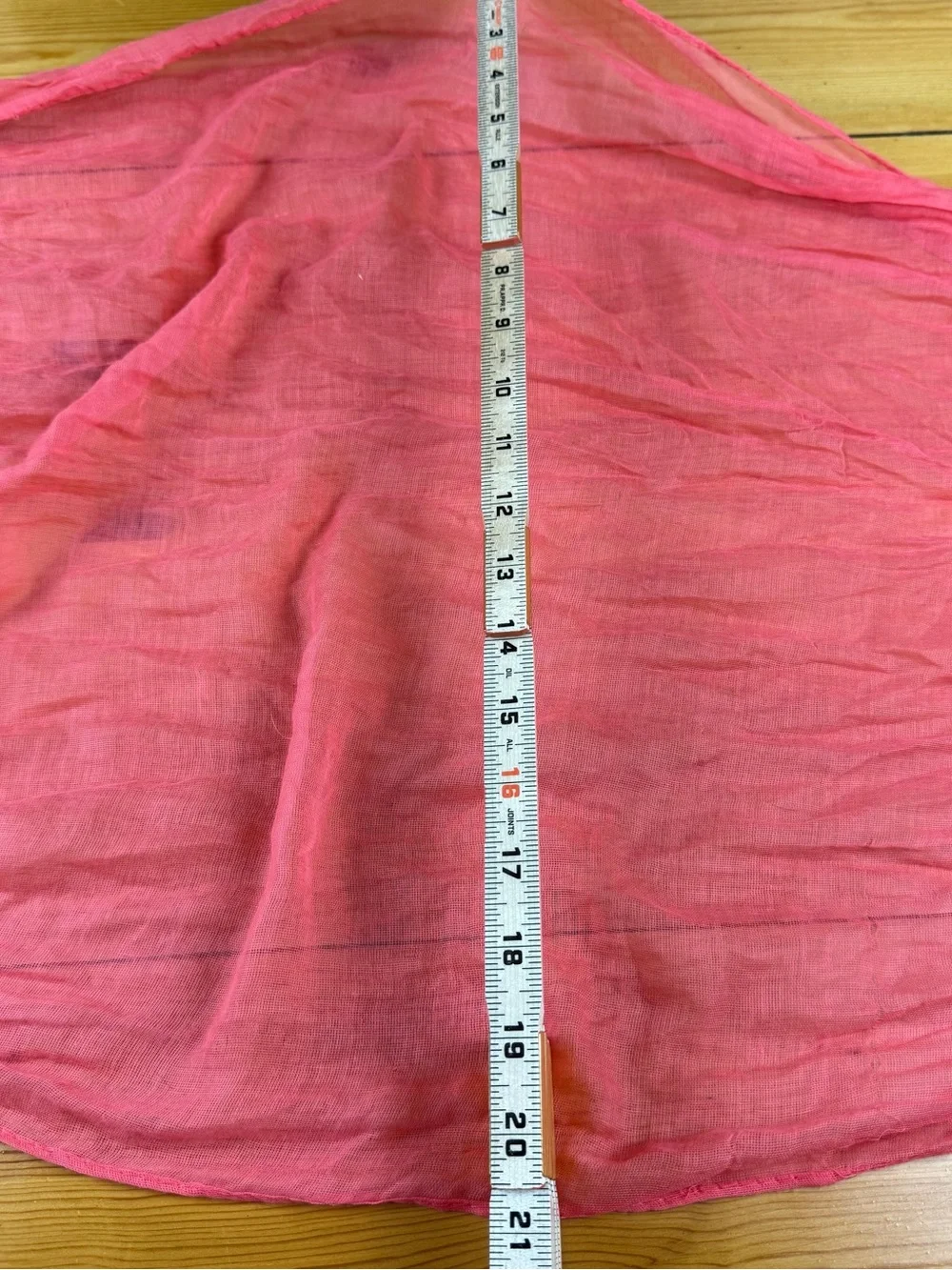 Coral braided scarf wrap braided ends  lightweight summer